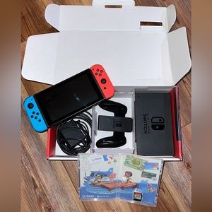 Nintendo Switch with Animal Crossing game